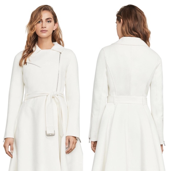 BCBGMAXAZRIA White Ryan Coat rare cashmere size XS! Elegant & chic - Picture 3 of 8
